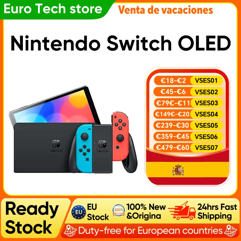 Nintendo Schalter OLED Modell 7 Zoll Bildschirm Joy‑Con Griff Verbesserte …