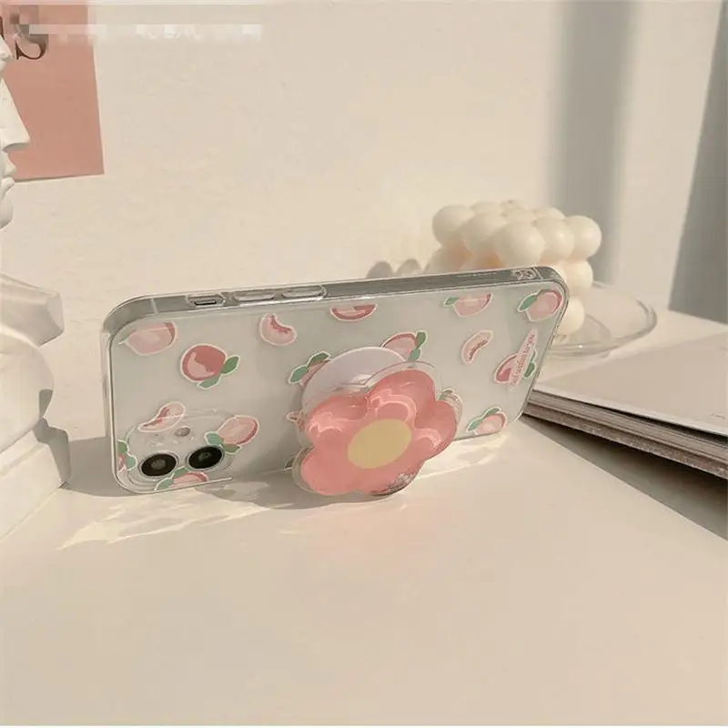 Flower Grip Tok Quicksand Holder Soft Phone Case For OPPO Reno 7 4G 11 11F 10 Pro Plus 7Z 8Z 5Z 6Z 2Z 5 6 8 Pro 4 2F 8T 5G Chic