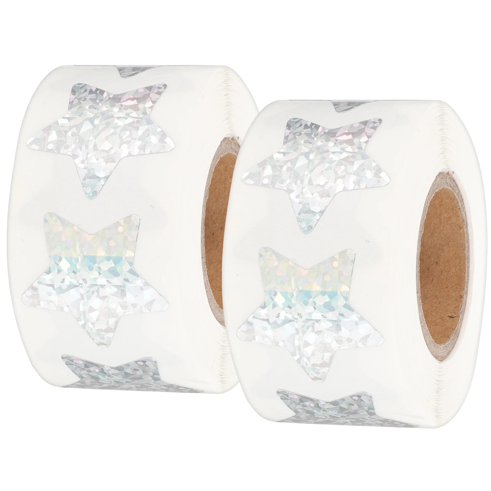 

2 Rolls Reward Star Stickers Shiny Five-Pointed Star Decorative Classroom Packaging Crafts Reward Stickers