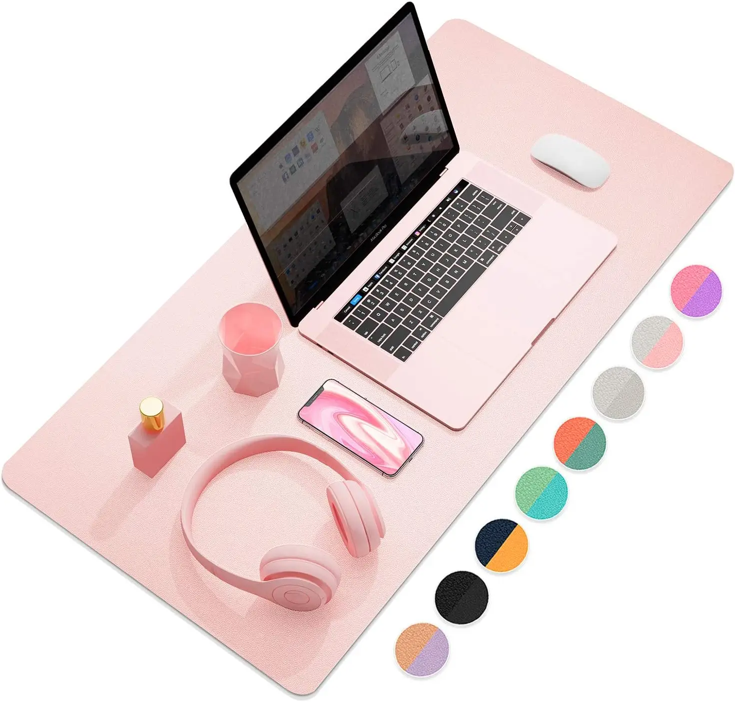 

Dual-Sided Multifunctional Desk Pad, Waterproof Desk Blotter Protector, Leather Desk Wrting Mat Mouse Pad