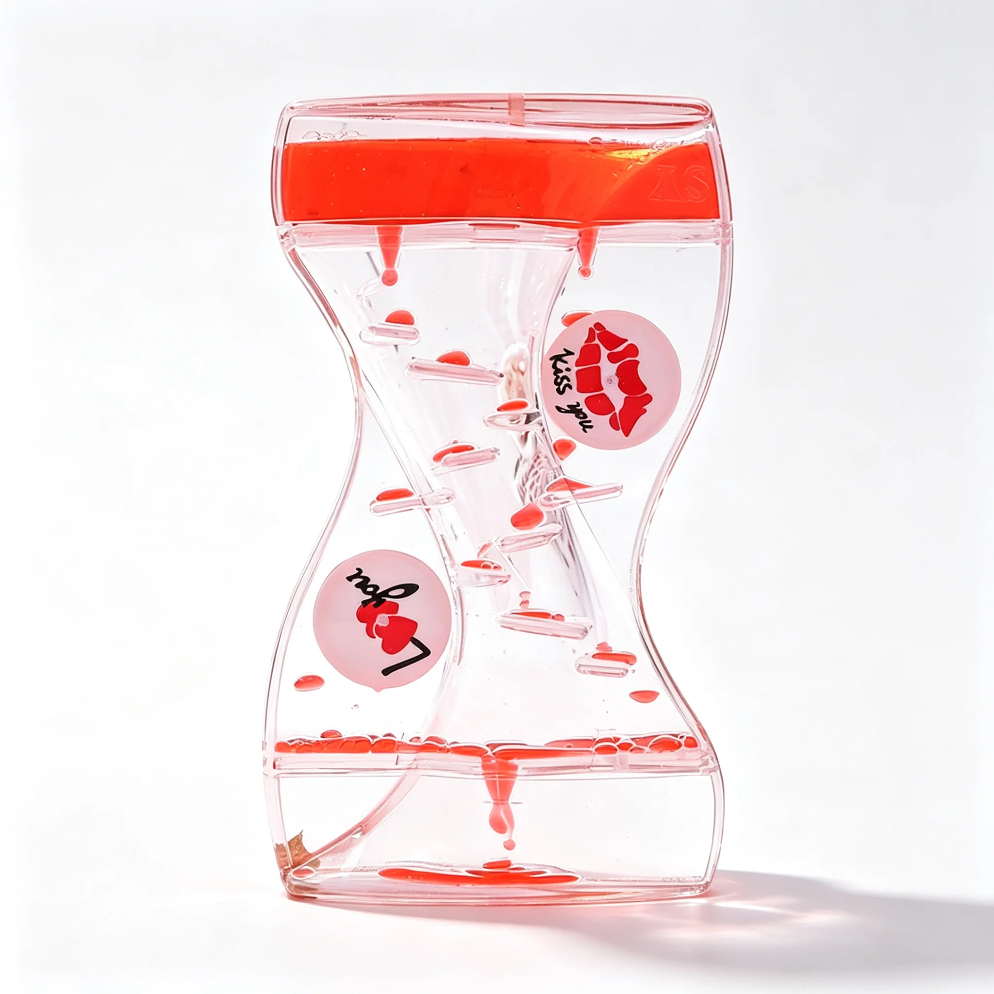Colorful Liquid Motion Bubbler Timer Oil Drop Ladder Hourglass Sensory Fidget Toy Stress Relief Desktop Decoration for Kids