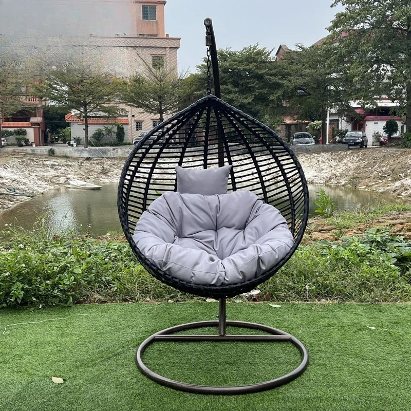 Outdoor Garden Courtyard Leisure Double Swing Park Household Balcony Sunscreen Rope Knitted Hanging Chair Combination