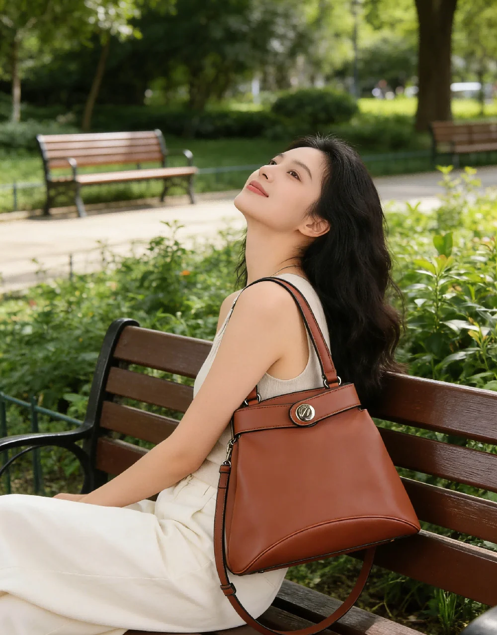 

Коричневая сумка-тоут с цветовыми блоками для женщин, вместительная повседневная сумка с верхней ручкой, универсальная сумка для ежедневных поездок на работу