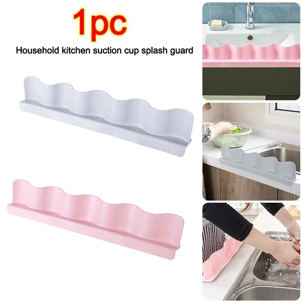 

TPE Sink Baffle Splash Guard Suction Cup Waterproof Water Baffle Plate Oil-Proof Sink Guard Baffle Kitchen Supplies