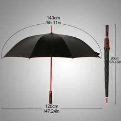 Long Handle Umbrella Windproof Golf Umbrella Automatic Business Umbrellas Double-Layer Outdoors Waterproof Camping Umbrella