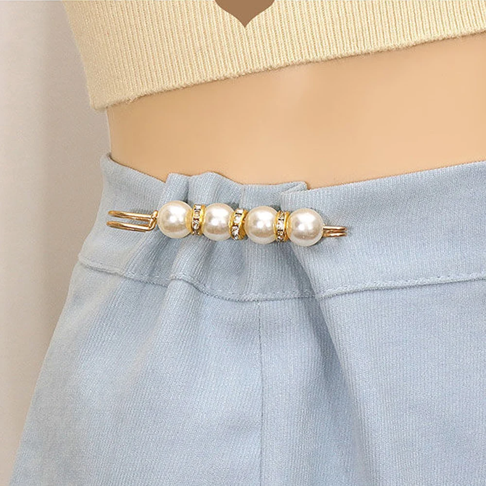 Detachable Metal Pins Pearl Snap Fastener Pants Pin Retractable Button Sewing-Free Buckles for Jeans Perfect Fit Reduce Waist