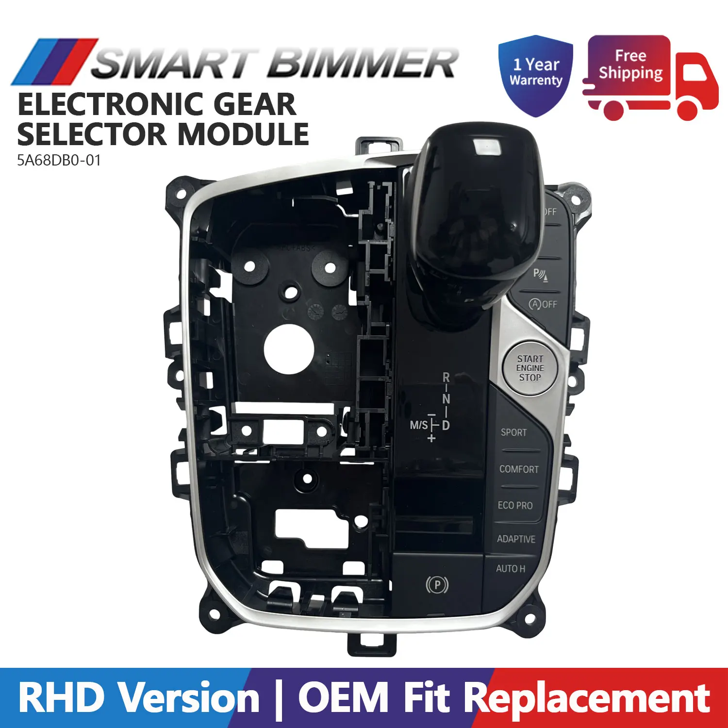 Gear Selector Control Module 5A68DB0-01 for BMW G30 G11 G05 G06 G07 RHD Electronic Shifter Unit