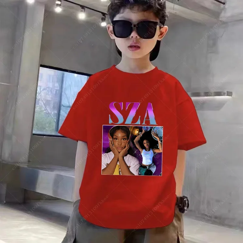 SZA Good Days Boys Girls T Shirt Funny Tees Short Sleeve Round Neck T-Shirt 100% Cotton Graphic Printed Tops Unisex Teenager Tee