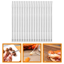 24pcs Stainless Steel Seafood Picker Walnut Needles Crab Tools Meat Fork Tiny Forks Kitchen Dining Utensils Walnut Needles Picks