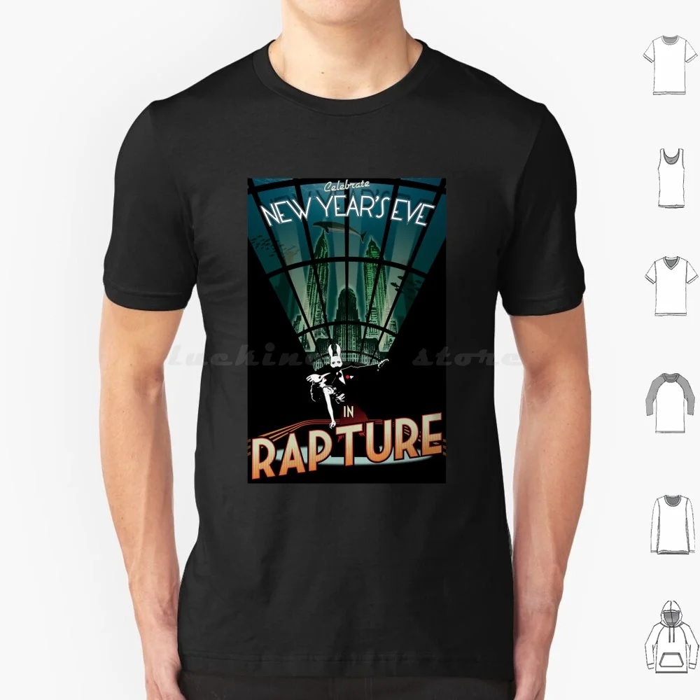 T-shirt en coton 6xl avec affiche Bioshock Rapture, Cool Tee Bioshock Rapture Daddy Elizabeth Infinite Booker Bioshock Infinite Gaming