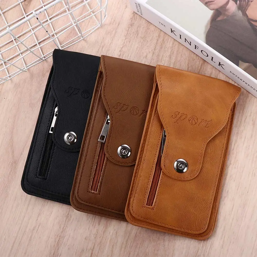 

Men Button Zipper Outdoor Wallet Running Bags Mobile Phone Case Belt Bag Fanny Pack Waist Pack Cell Phone Holder Waist Bag