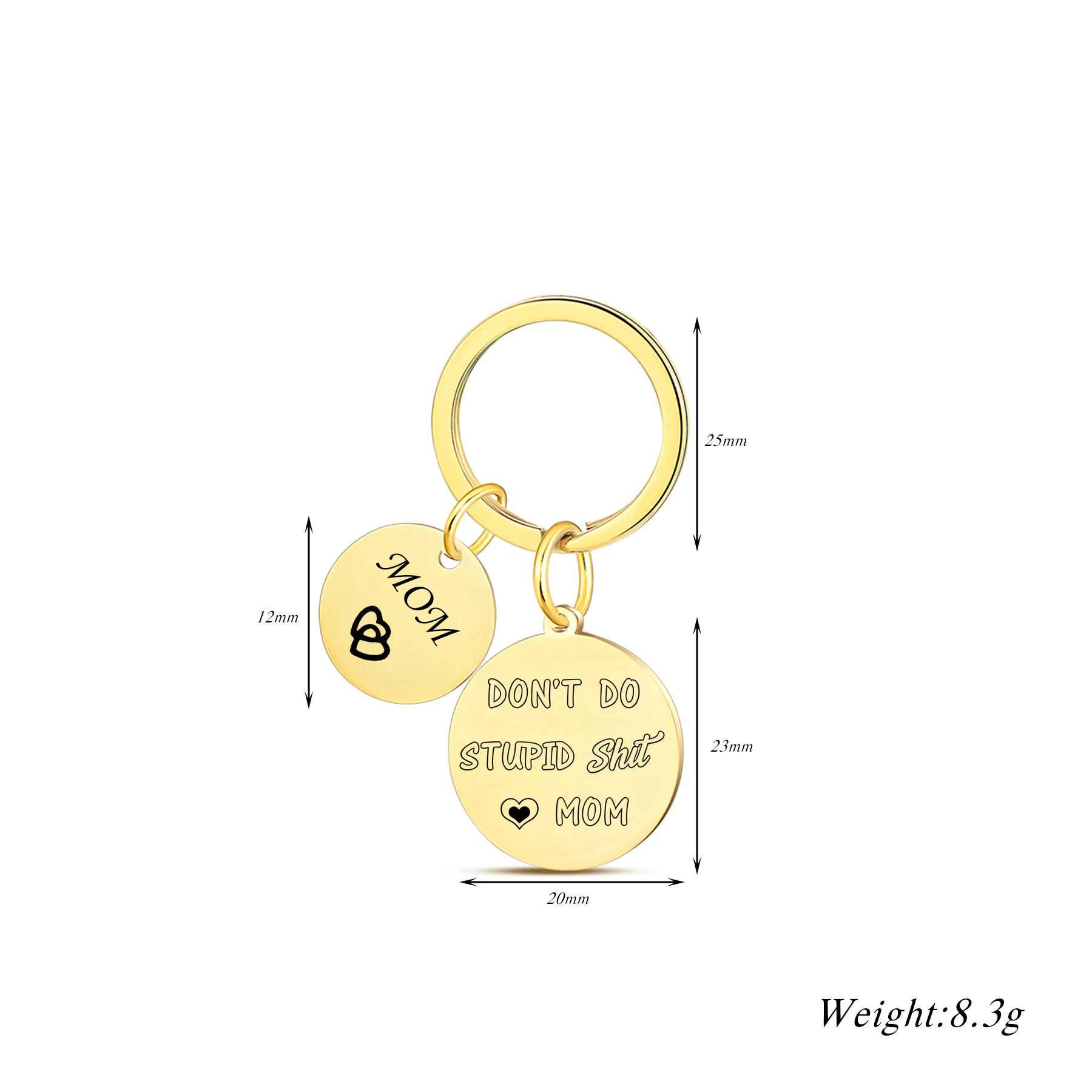 هدية عيد الأب سلسلة مفاتيح للأب والابنة محفورة "سأكون فتاتك الصغيرة دائمًا ستكون بطلي دائمًا" مجوهرات كيرينغ #5