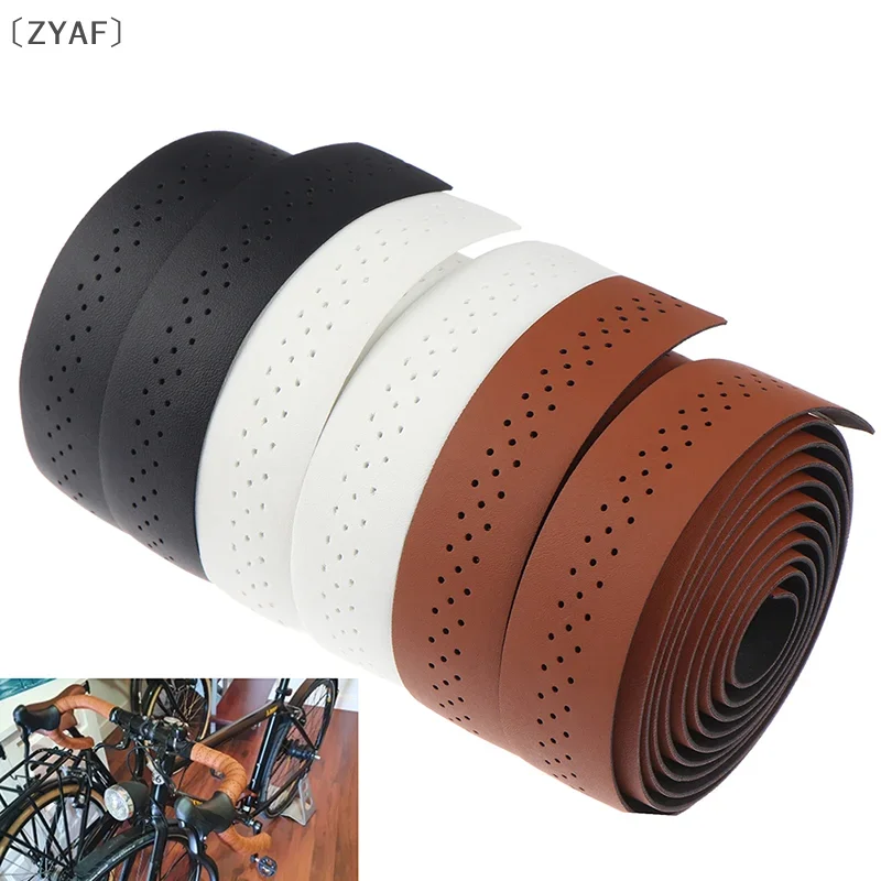 〔DD329〕Fahrradlenkerband - PU-Leder Rennradgriff mit perforiertem Design, Fahrradausrüstung Zubehör