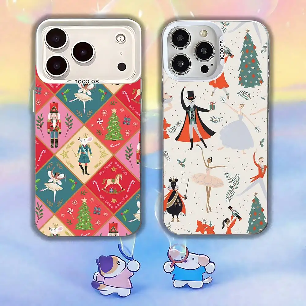

Nutcracker Christmas Phone Case For iPhone 17,16,13,12,X,11,15,14,Pro,Max,Plus,SE4,Air,Mini White IMD HD Matte