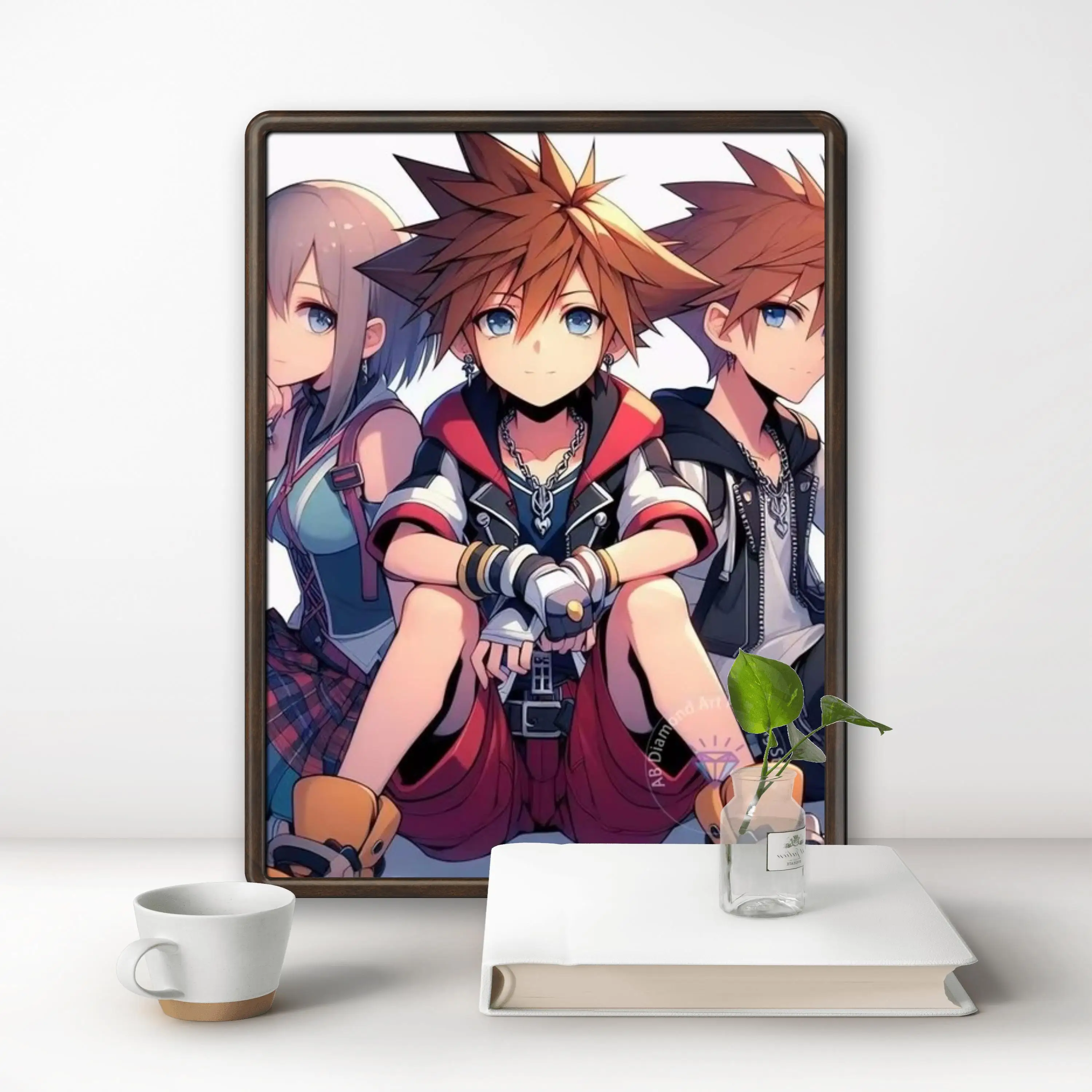 Kingdom Hearts Game Diamond Painting Kit 5D DIY Diamond Embroidery Cross Stitch Handmade Art Gift Crafts Home Decor