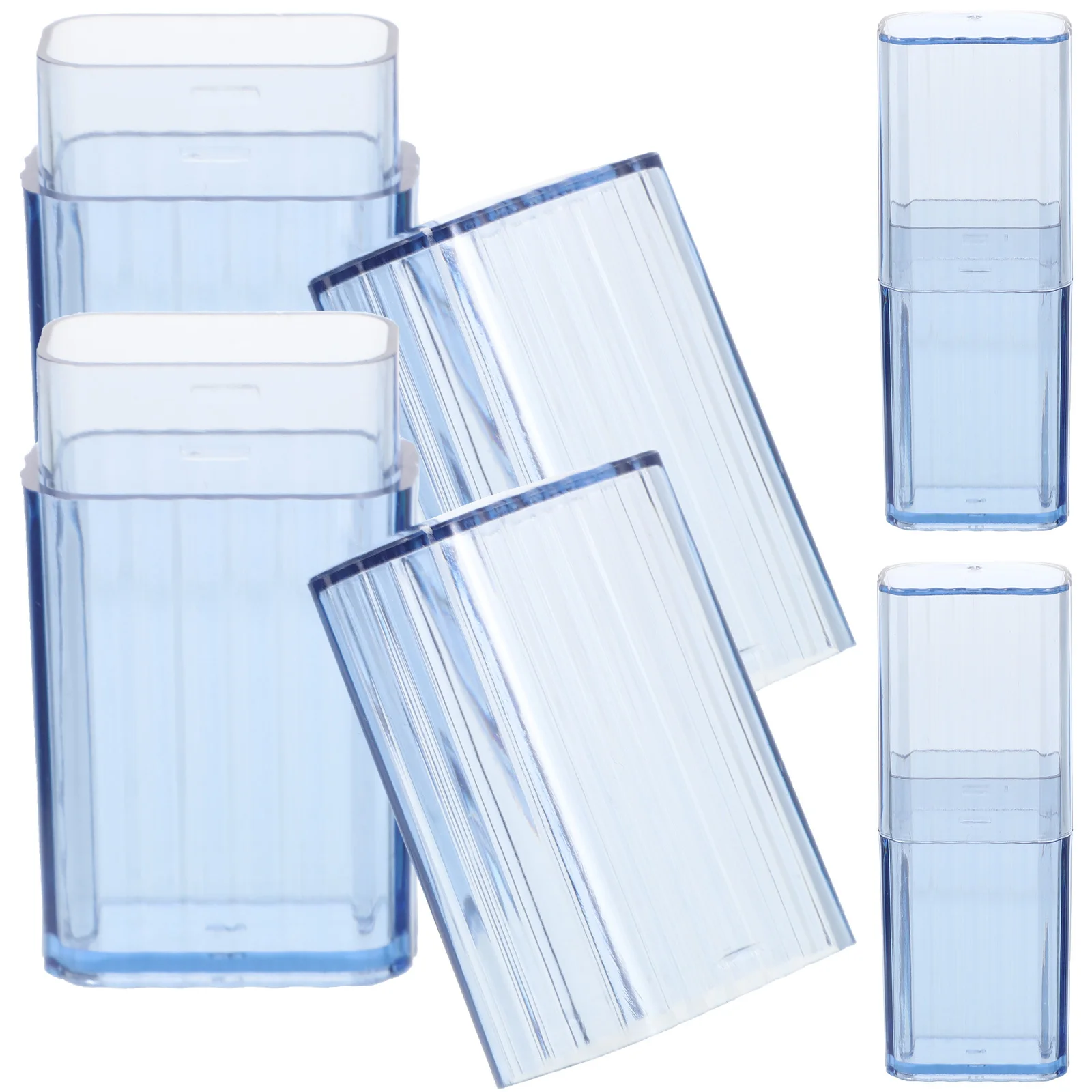 

4Pcs Cotton Swab Storage Box Small Organizer Toothpick Holder Compact Makeup Cotton Pad Storage Box Desktop Use