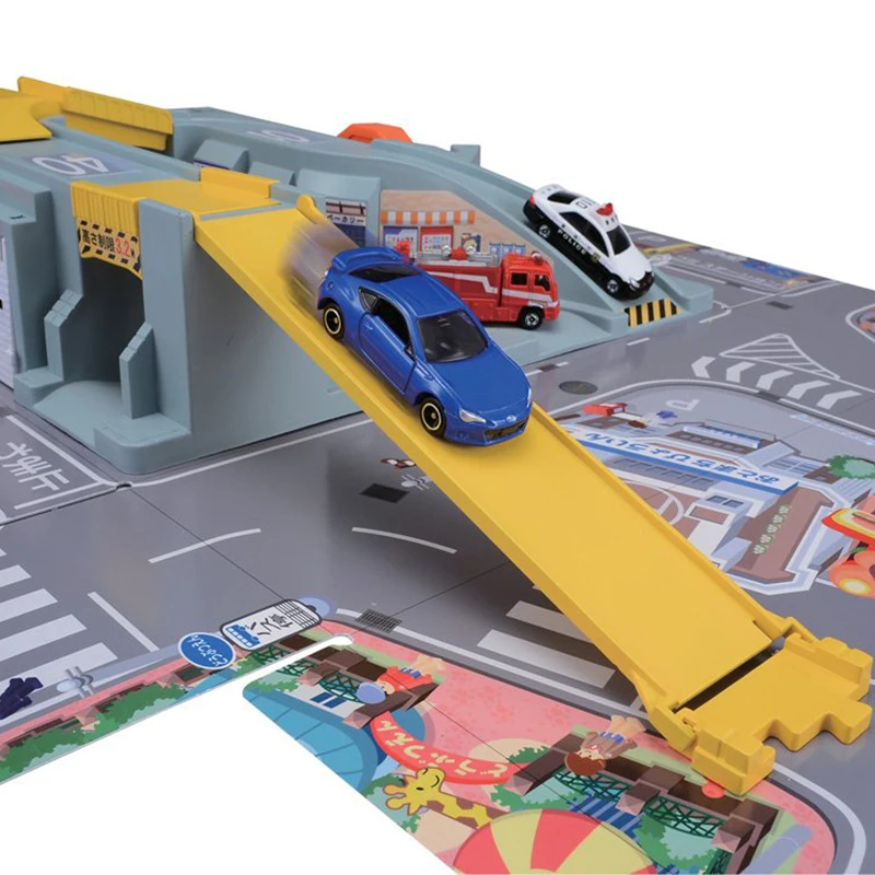 Takara Tomy Tomica Stereoscopic Parking Lot Gift Set Car Model Parking Lot Scenic Atlase Toys Children\'s Birthday Gifts