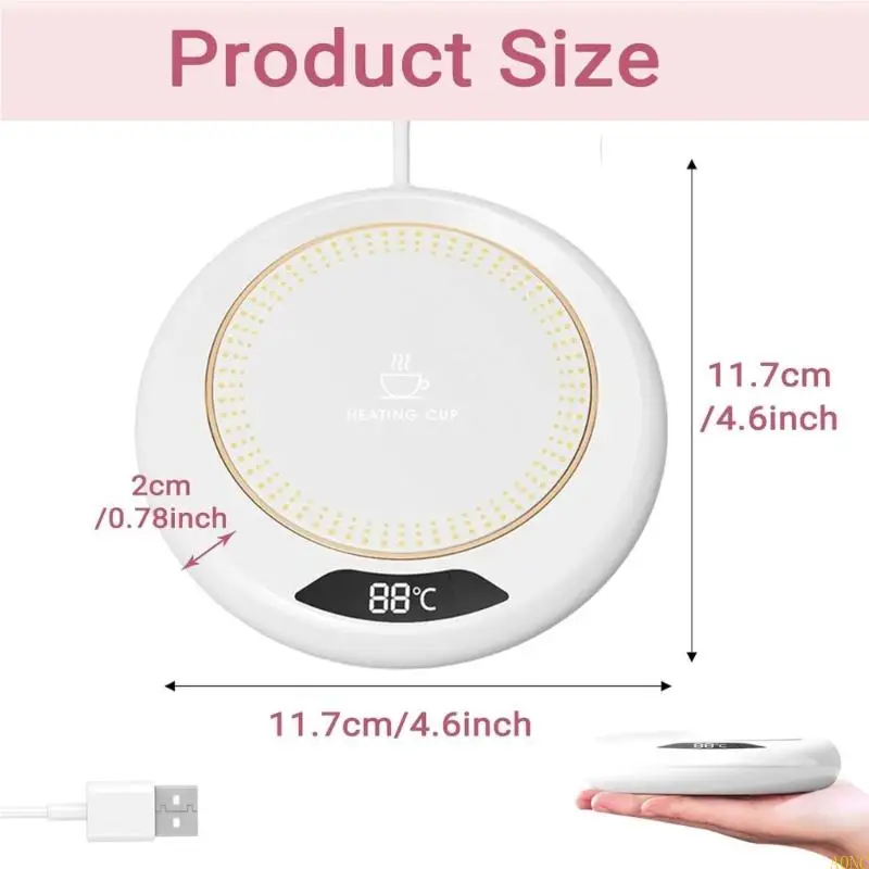 A0NC Electric Coffee Mug Couster для офисного стола теплее тарелка чайная вода молоко