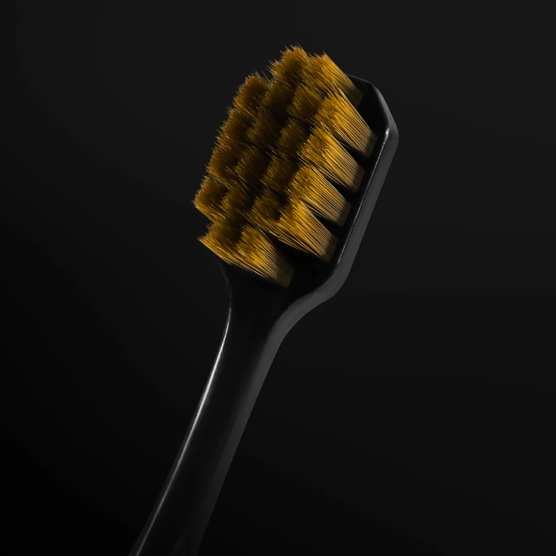 [6 Gift Box] Hot-Selling Accessible Luxury Toothbrush Household Ultra-Fine Soft Bristles Adult Wide Head High-Value Black Gold H