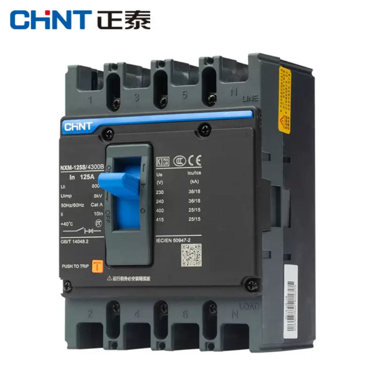 

Chint NXM-125S Series NXM-125S/3300/4300B Leakage Circuit Breaker 3P 4P Brand