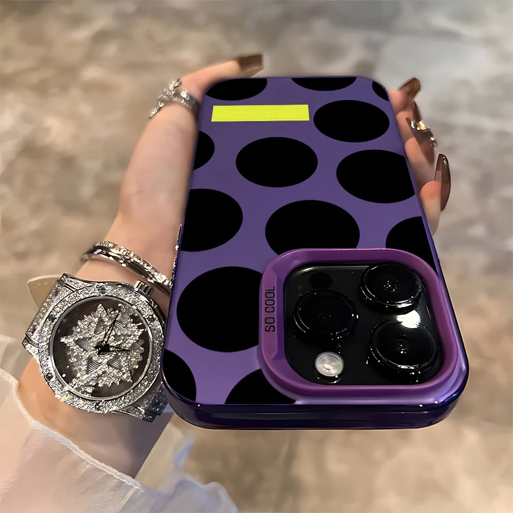 Funda de teléfono con patrón creativo de lunares a la moda adecuada para iPhone17 16 15 14 13 12 11Pro Max, X, XR, XS cubierta trasera anticaída