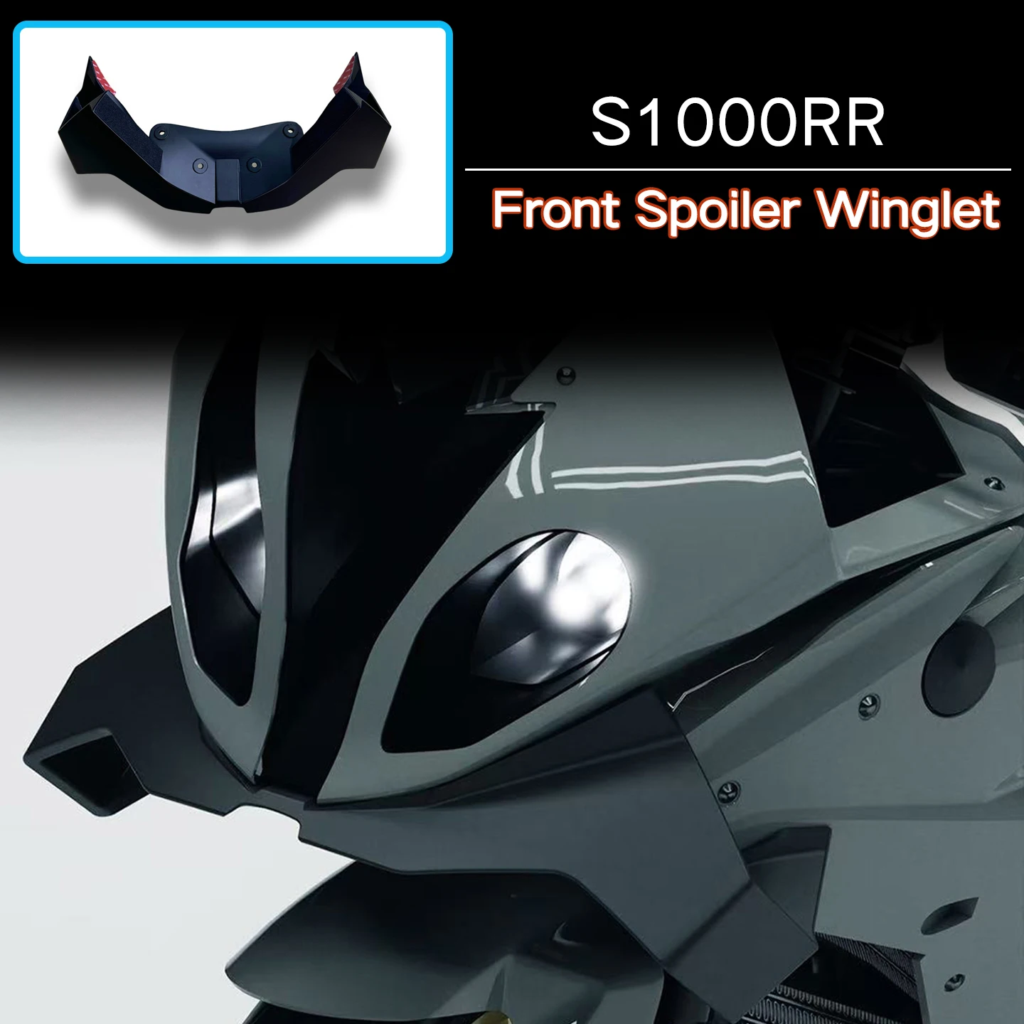 

For BMW S1000RR 2015 2016-2018 Motorcycle Beak Winglet Downforce Aerodynamics Naked Frontal Spoilers Front Spoiler Lower Lip
