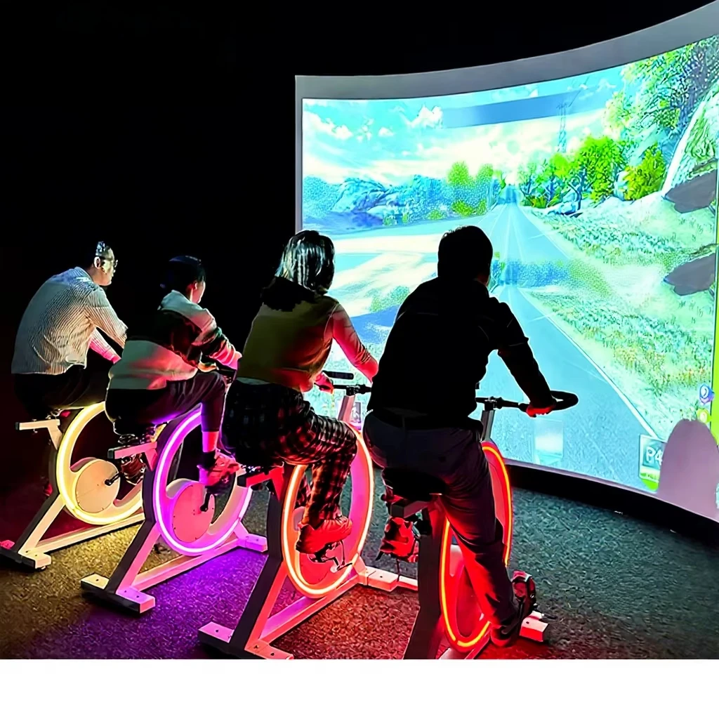 VR Bicycle Sport Rides Scene Physical Exercise VR Game Machine Simulator Fitness Projection