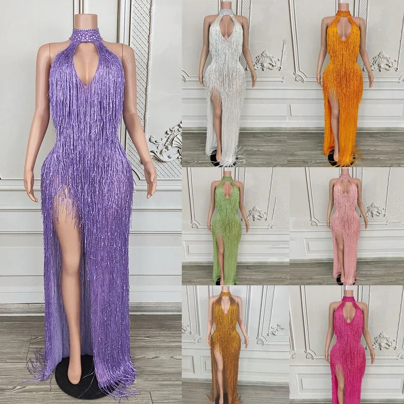 فستان عيد ميلاد المرأة اللاتينية الزي المغني حفلة احتفال فساتين ثوب زفاف مساء زي Dj Ds المرحلة كلوبوير