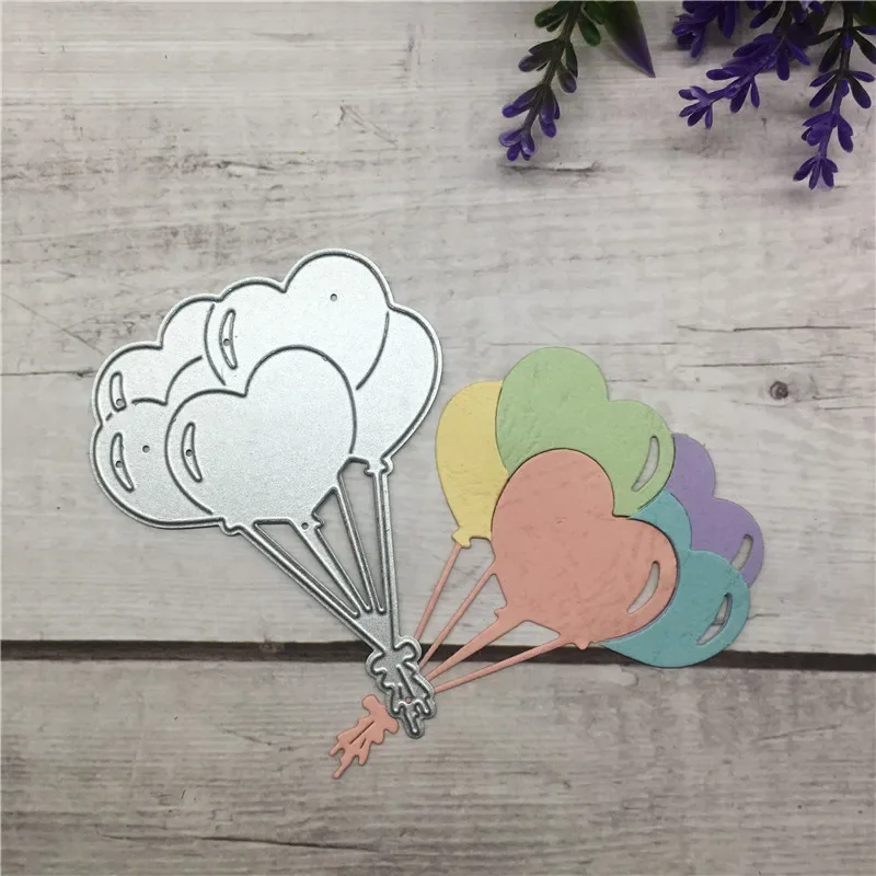 Heart Balloon Shapes Cutting Dies Metal   Stencils for Card Making Decorative Embossing Suit Paper Cards Stamp DIY