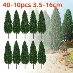 40-10pcs Model Trees 3D Landscape Artificial Miniature Tree Scenery Decoration Model Willow Trees Layout Train Railway 3.5-15cm