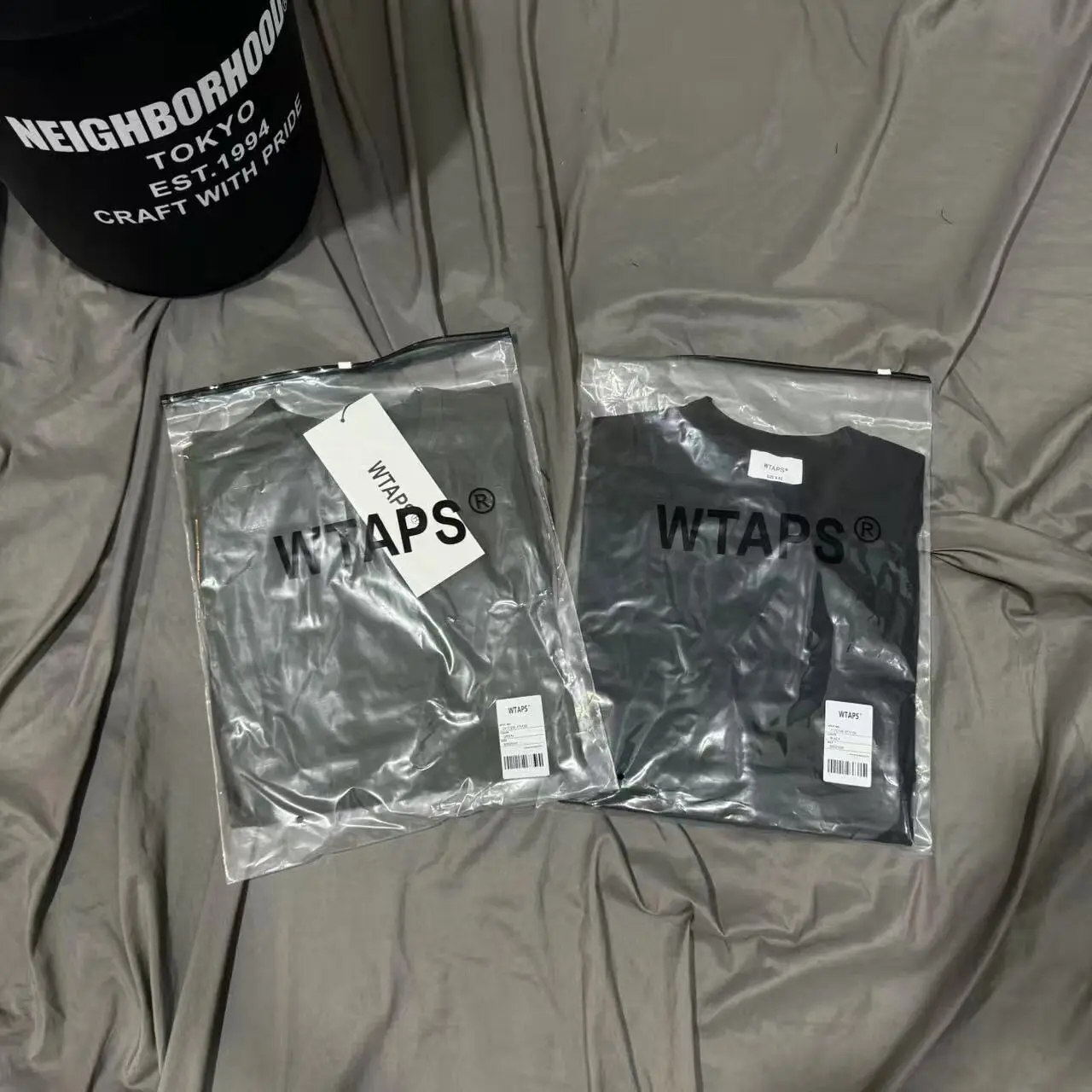 WTAPS Unisex Oversized Long Sleeve T Shirt Japanese Outdoor Style Heavyweight  Print Crew Neck Loose Fit Casual Streetwear Tee