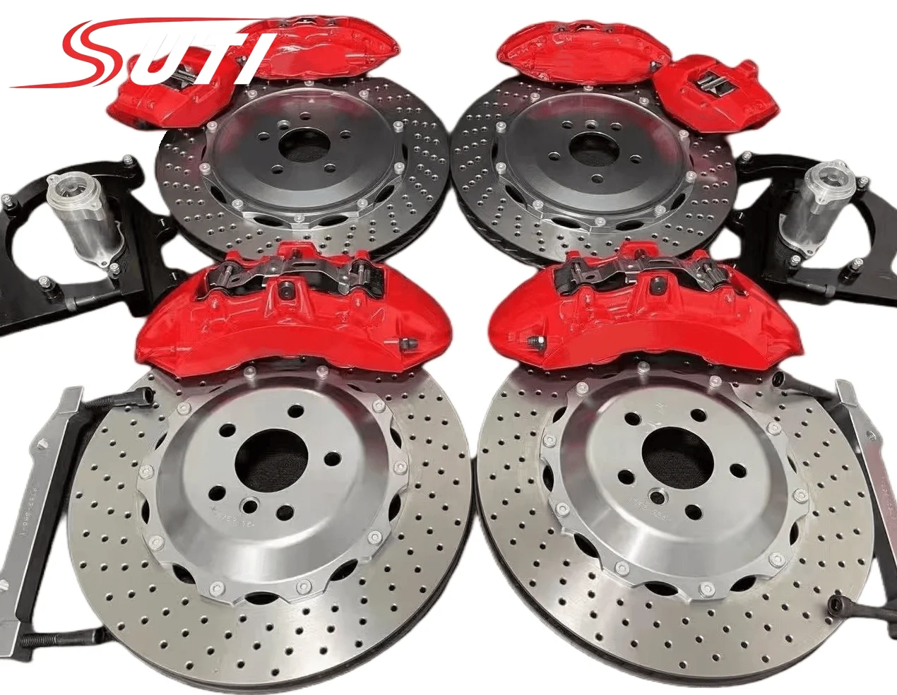 Precision‑Machined GT6 Front 6 Rear 4 Brake Calipers, Enhanced Braking Stability For Vehicle Refit Projects