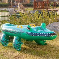 Simulation Crocodile Surfing Board Swimming Pool Floating Animal Summer Party Inflatable Water Toys Kids Water Playing Floats