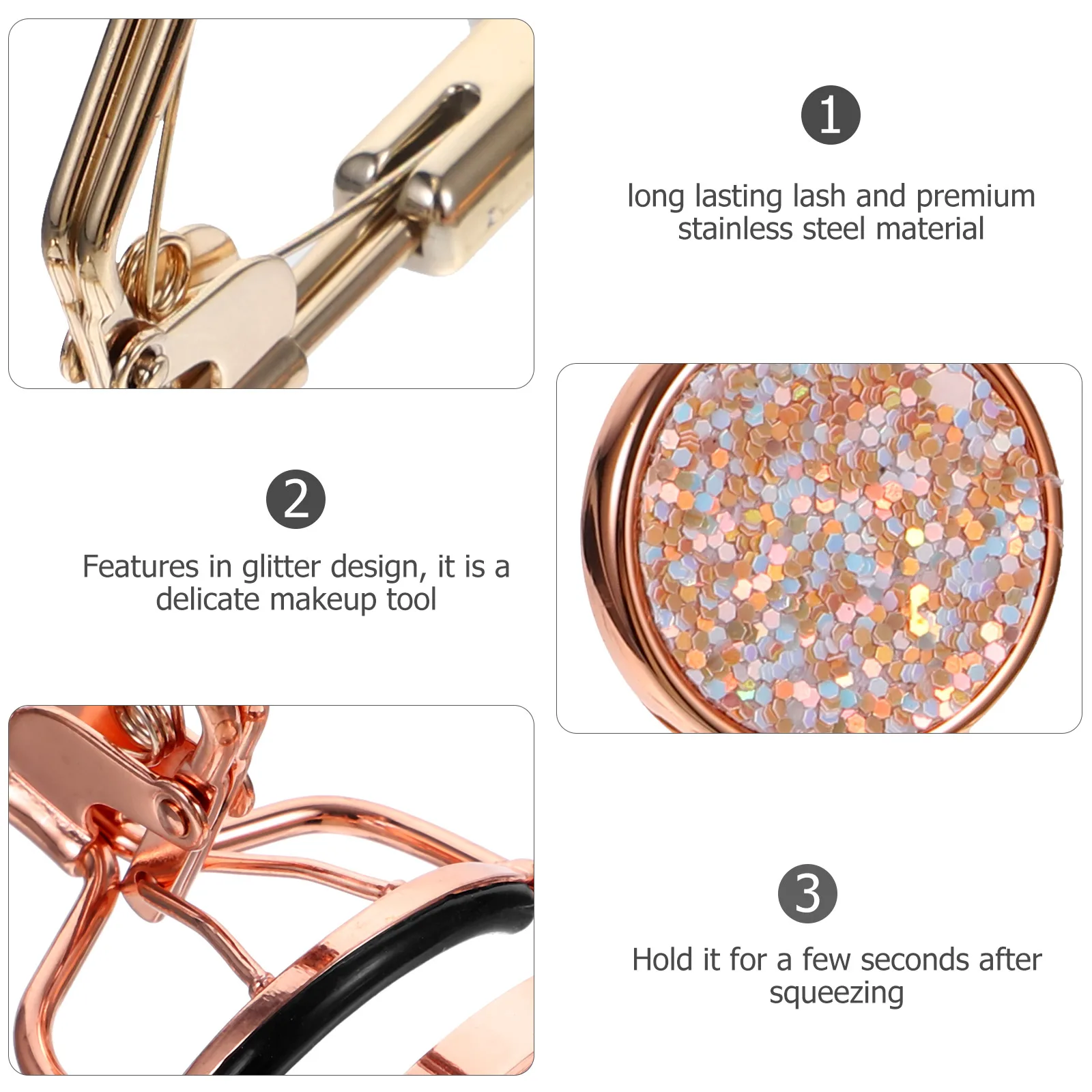 

2 Pcs Eyelash Curler Artifact Curling Tools for Asian Eyes Makeup Lashes Hair Curls