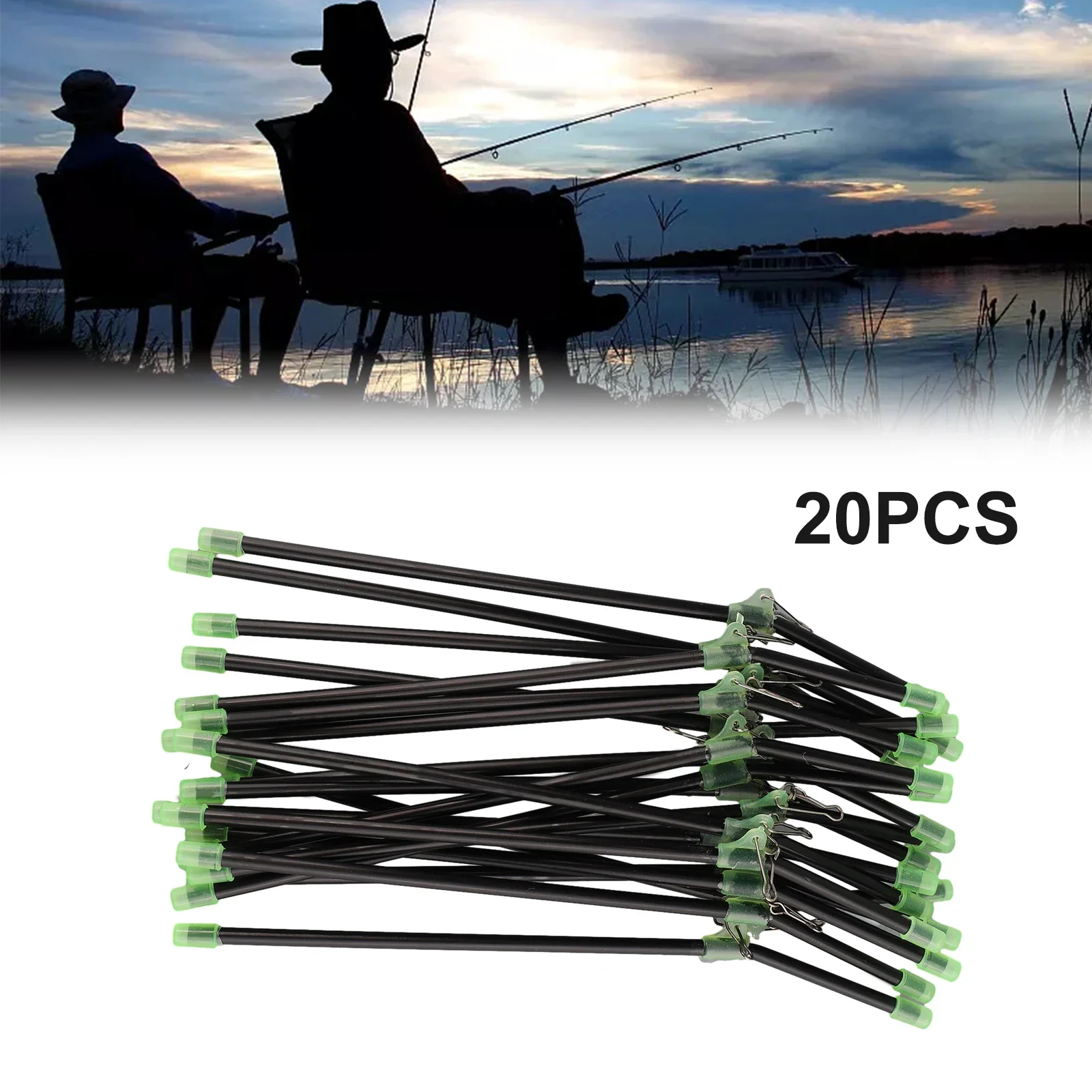 20pcs Sea Fishing Anti-Tangle Tubes With Sinker Snap 200mm Luminous Tackle For Light Trolling & Boat Fishing ABS Steel Fishing