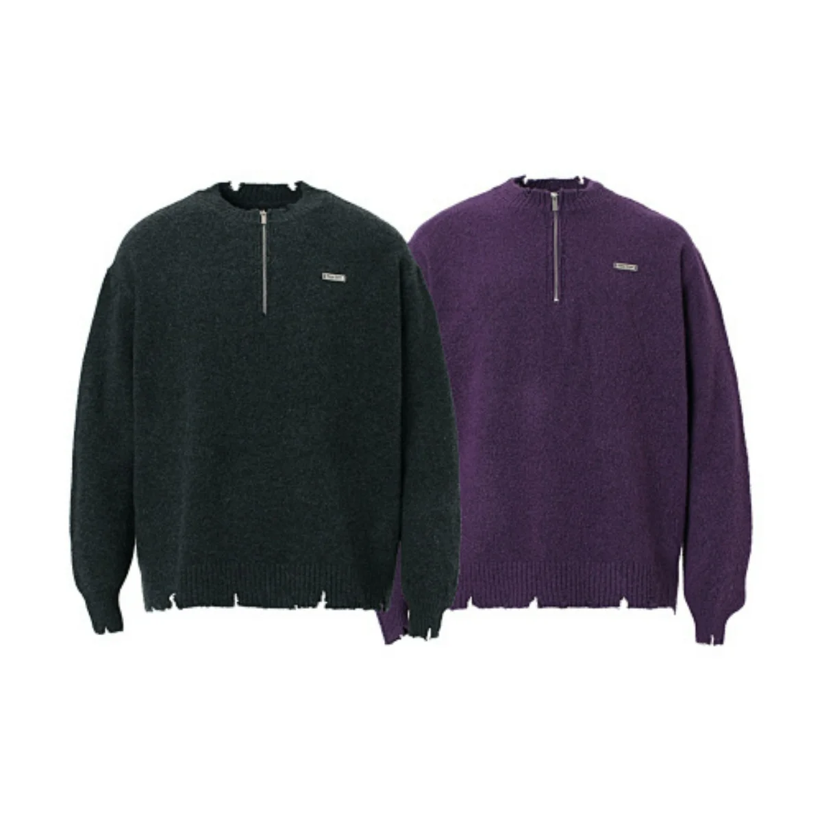 

Новый американский тренд, зимний мужской и женский простой изношенный вязаный свитер в готическом стиле