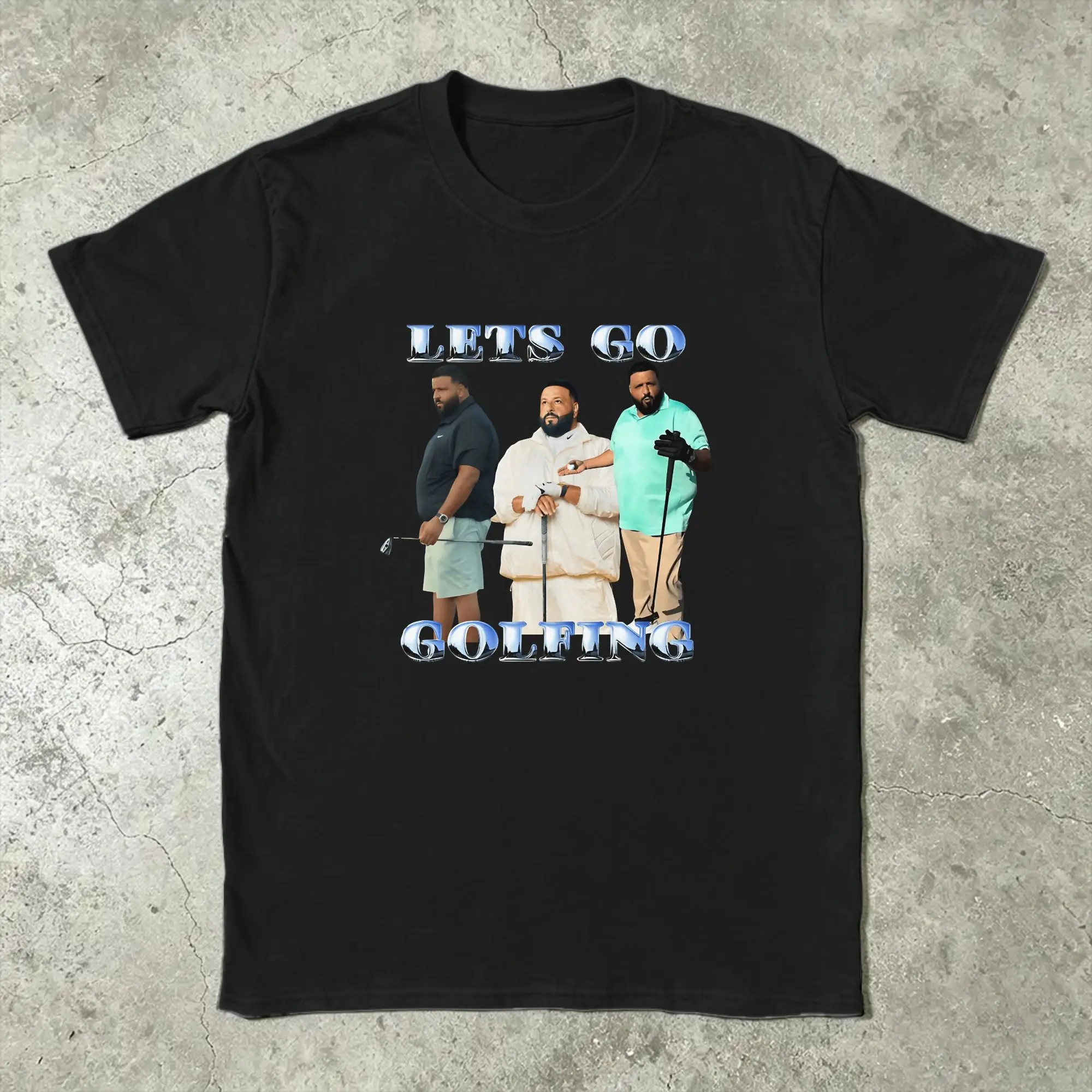 Men's T-Shirt DJ Khaled Let's Go Golfing Novelty Pure Cotton Tee Shirt Short Sleeve  T Shirts Crew Neck Clothes Summer