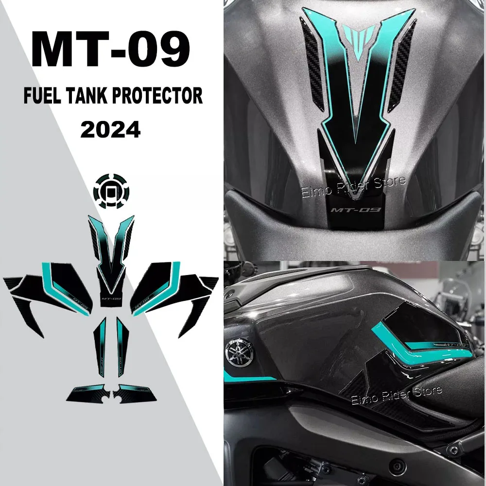 

For MT-09 MT09 MT 09 2024 3D Motorcycle Fuel Tank Pad 3D Epoxy Resin Sticker Protection Kit