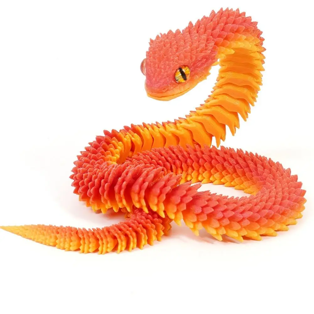 

Realistic 3D Printed Snake Toy 30/45/60cm Multicolor Simulated Snake Ornament Simulation Rotatable Animal Simulation Model