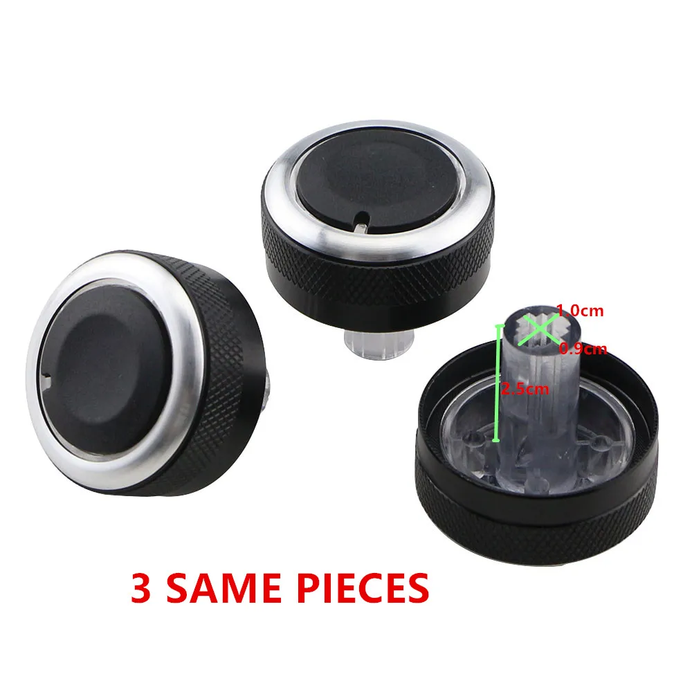 3Pcs Aluminum Alloy Car AC Knob for Mazda 3 BL 2010 2011 2012 2013 Air Conditioning Heat Control Switch Knobs Accessories