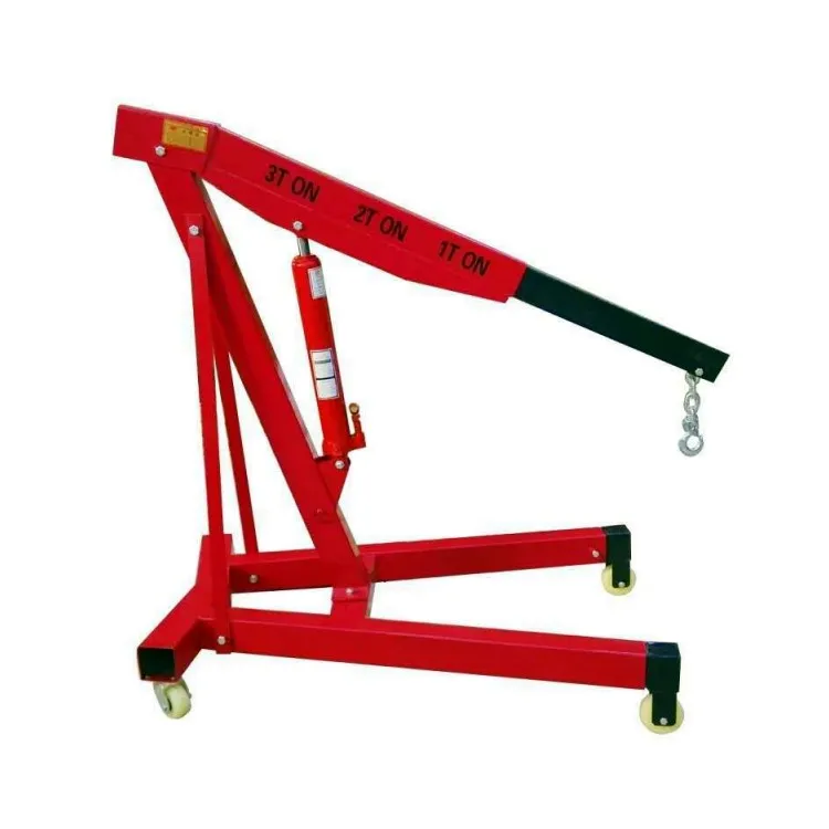 High Quality Strong Repair Tools  Lifting Heavy 3T Fixed Shop Vehicle Engine Lifting Trolley Auto Motor Hydraulic Crane