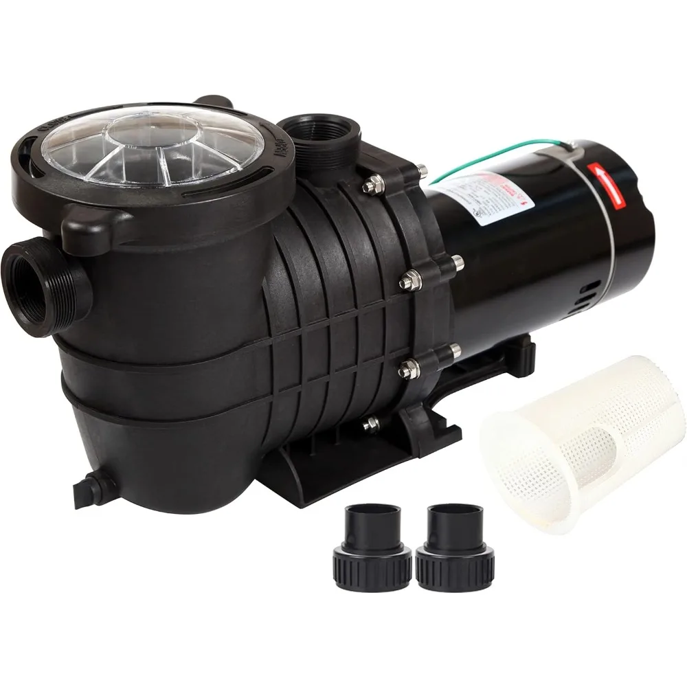 2HP 110V / 230V مضخة حمام سباحة مزدوجة الجهد 114GPM فلتر حديقة تحت الأرض وأعلى مضخة مياه لحمامات السباحة الأرضية - رائجة البيع!