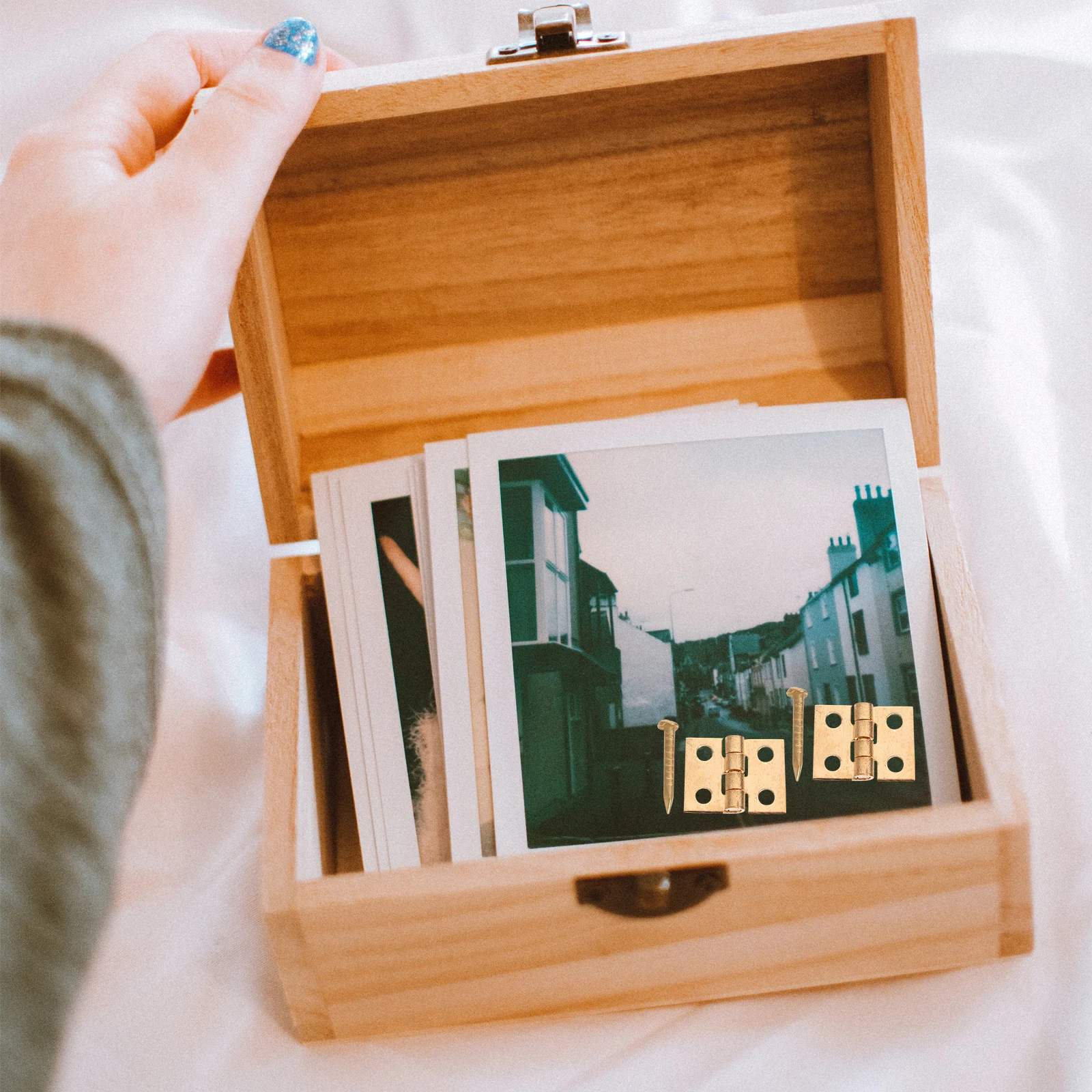 

Mini Copper Hinges Brass Hardware Golden Jewelry Box Case DIY Supplies Durable No Rust Furniture Hinges Door Hinge