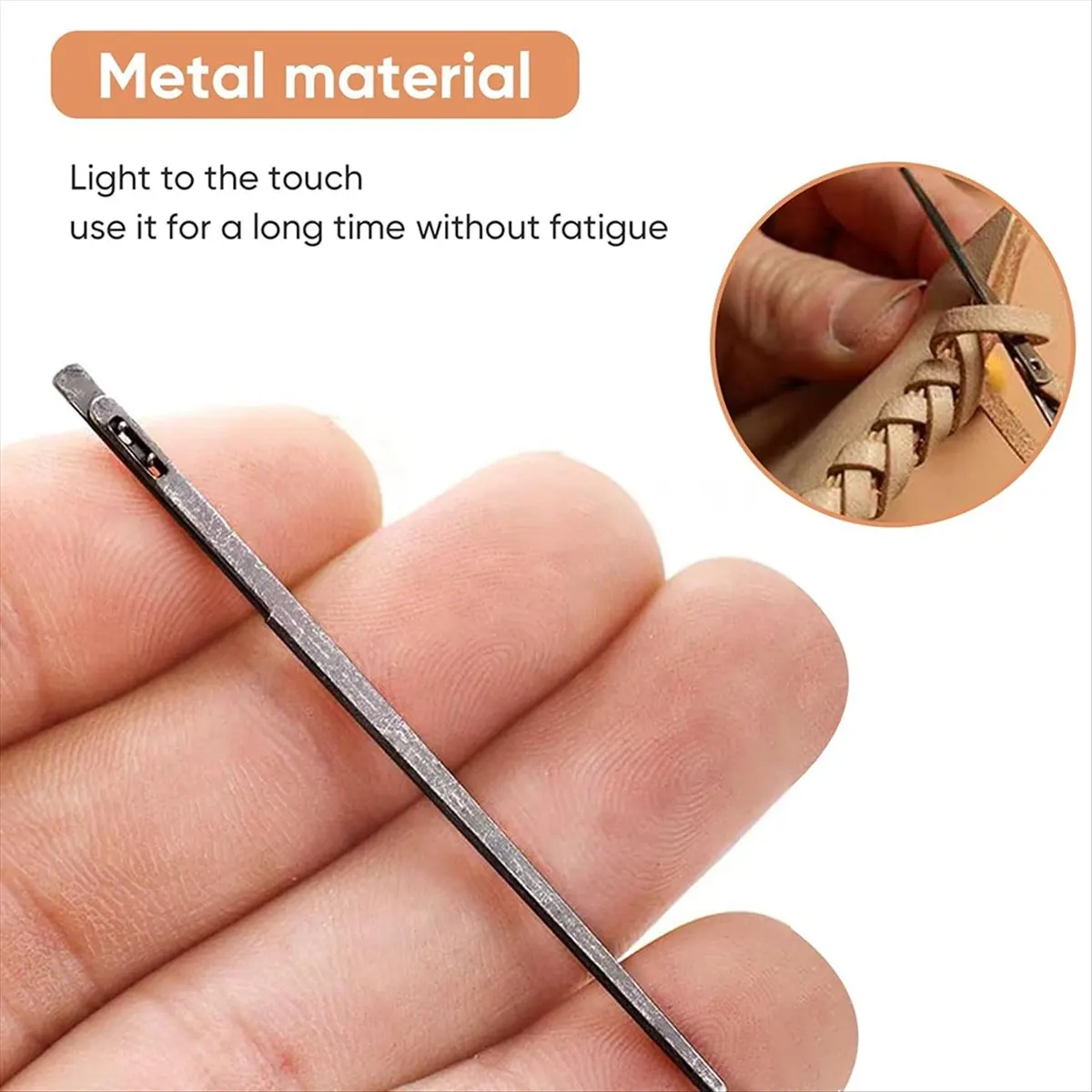 Top Sale 30Pcs Sewing Leather Needle Manual Lacing Threading Single-Prong Steel Needle Leather Craft Tool