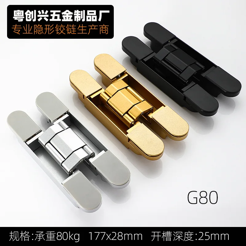 160/177x28 Invisible Door Hinge Hidden Door Hinge Concealed 3D Adjustable Wooden Door Outward Folding Hidden Hinge