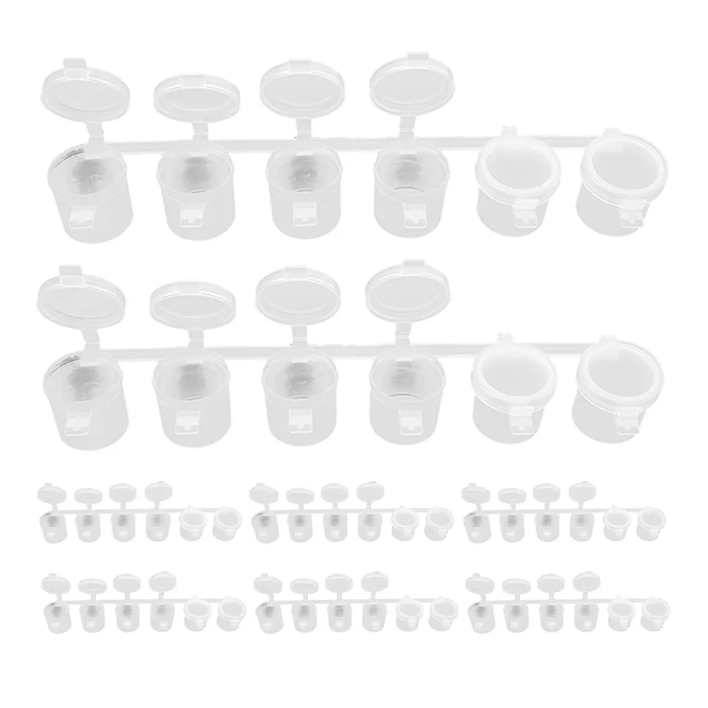 

Набор из 8 прозрачных пластиковых контейнеров для акварели, портативные емкости для хранения красок, палитра для творчества, поделок и детских художественных принадлежностей