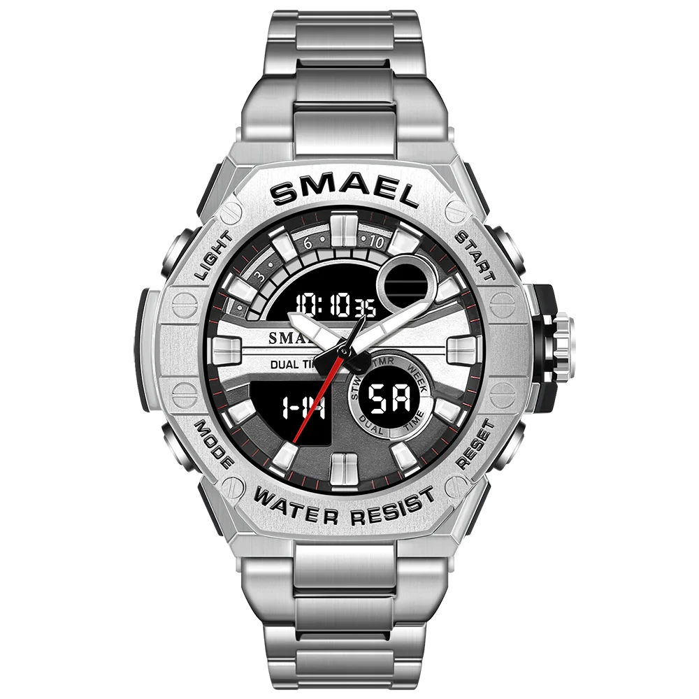 SMAEL new arrival   relojes de hombre analog digital business golden watch jam tangan stainless steel watches