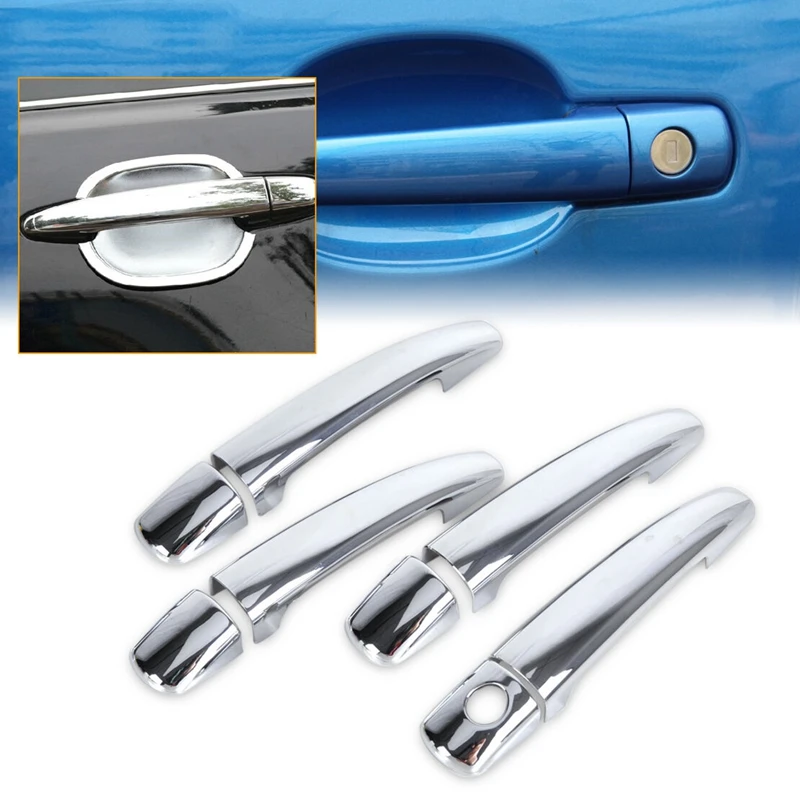 For Citroen C4 C4 Picasso C6 Peugeot 207 308 407 Chrome Door Handle Cover Trim