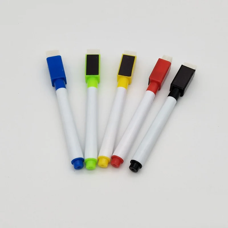 8 Stuks \ Set Uitwisbare Kleurrijke Zwarte Whiteboard Pen Marker Magnetisme En Borstel Kantoor School Briefpapier Leveringen