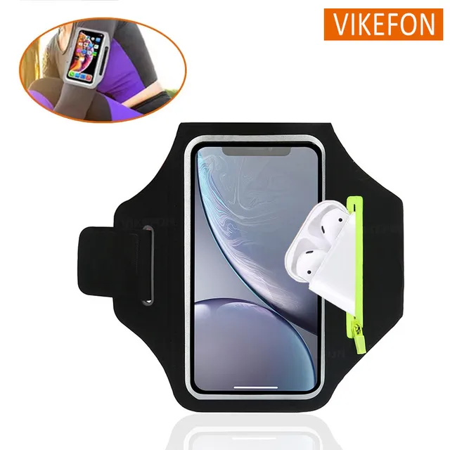 Torba na ramię Fitness Torba na telefon komórkowy z zamkiem błyskawicznym do iPhone'a 16 15 14 13 Samsung Xiaomi AirPods Akcesoria do biegania